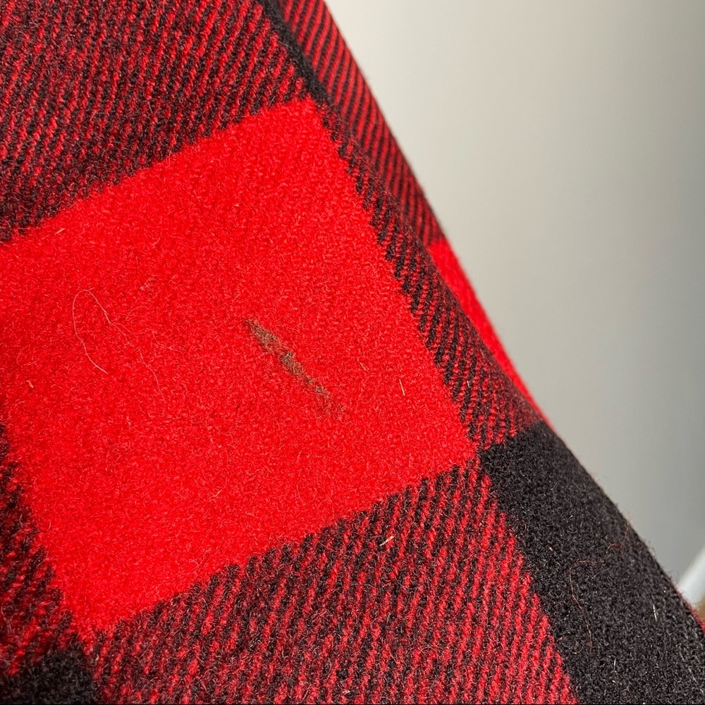 Rare Vintage 1950s Woolrich Buffalo Plaid Wool Unlined Zippered Hunting Coat - Picture 11 of 16
